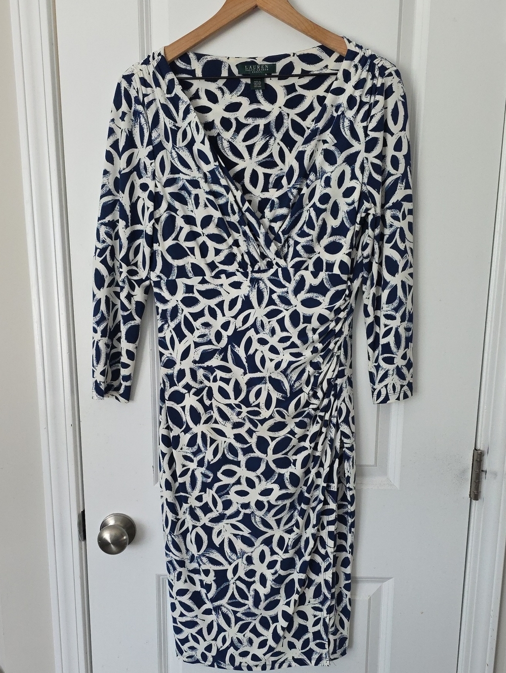 Lauren Ralph Lauren Elsie Faux-Wrap Sheath Dress.